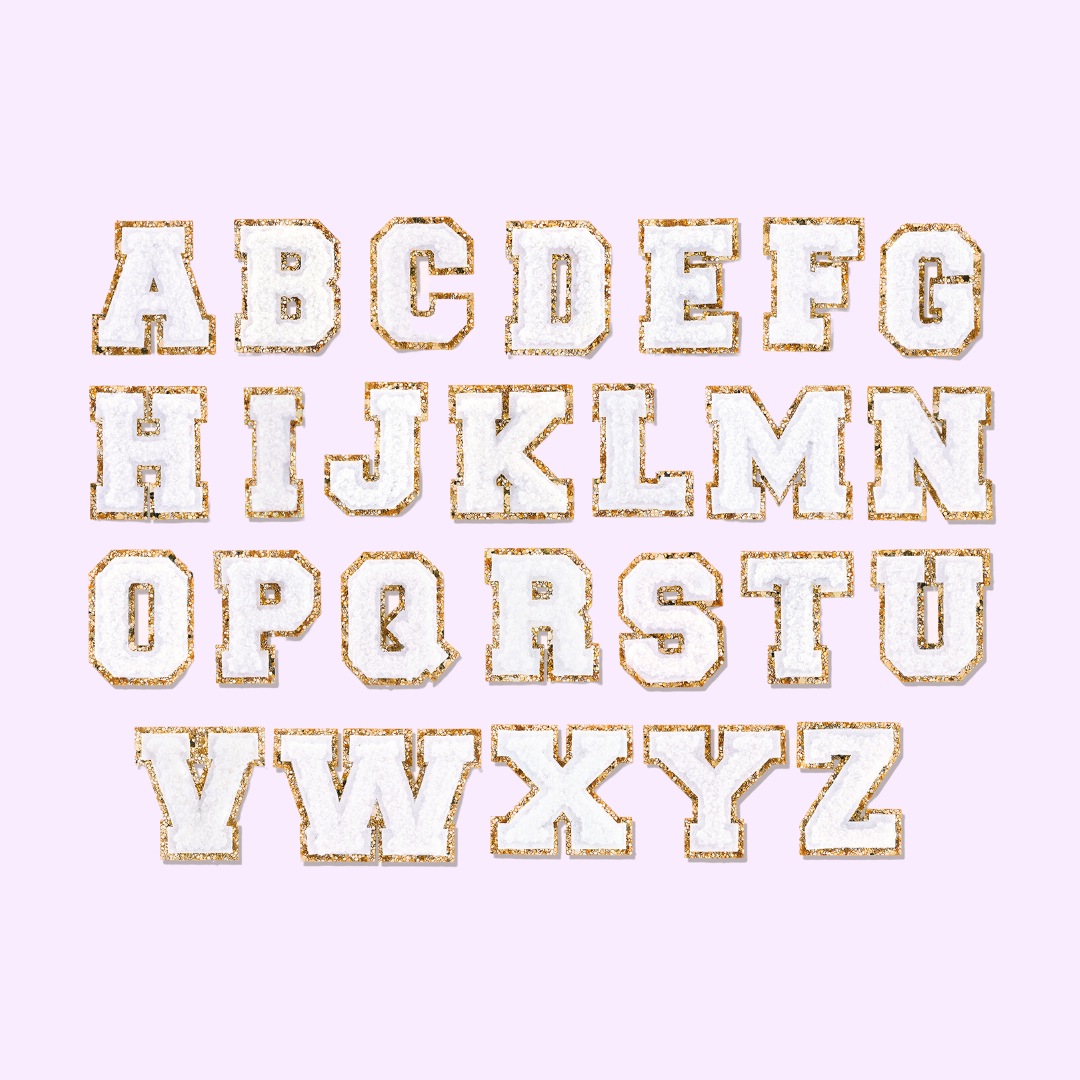 SMALL WHITE LETTER PATCH(Adhesive)