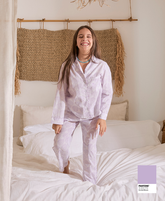 Shirt Pajama Set - Purple