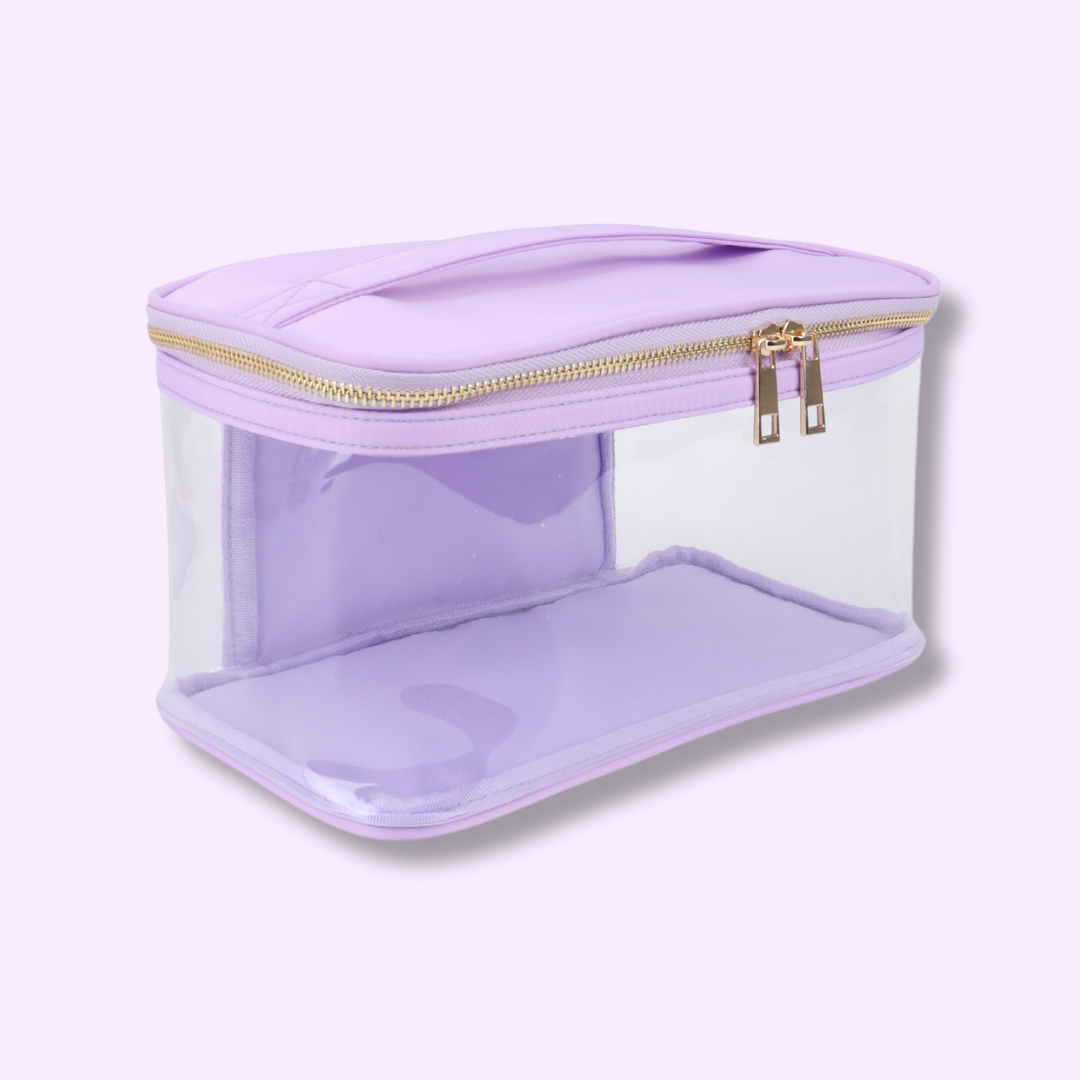 COSMETIC CLEAR POUCH (3 LETTERS INCLUDED)