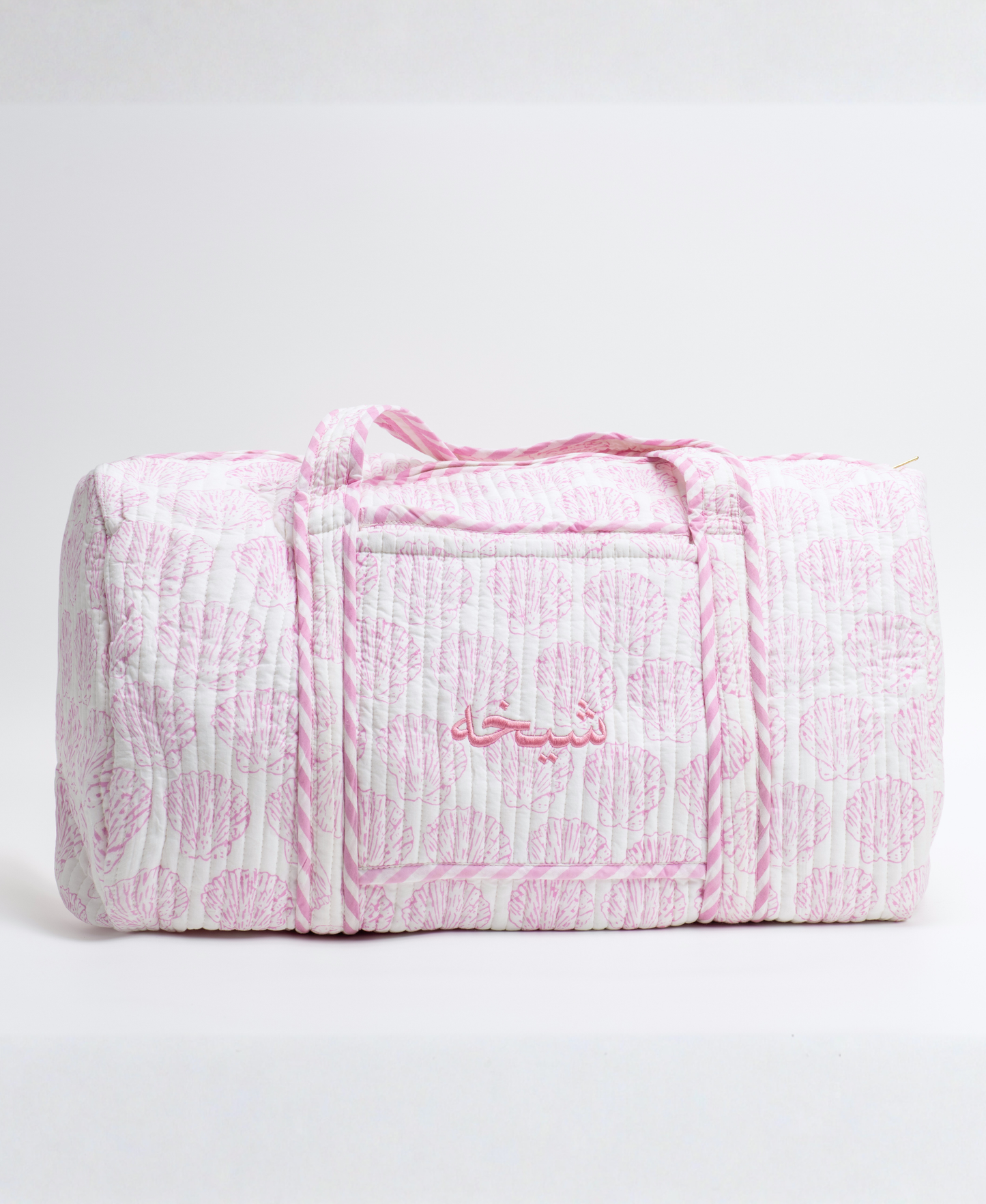 Duffle Bag - Pink ( Embroidery Included)