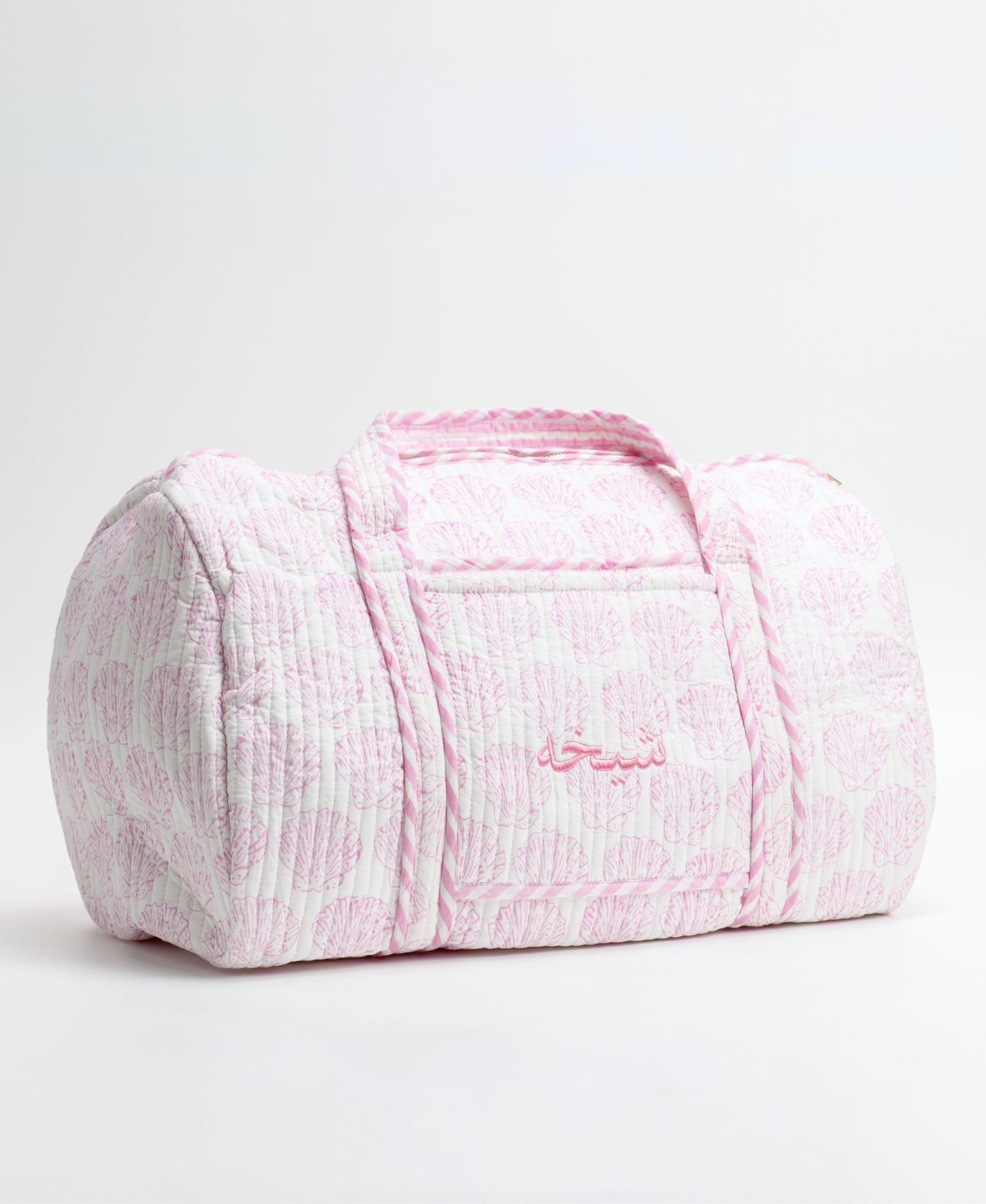 Duffle Bag - Pink ( Embroidery Included)