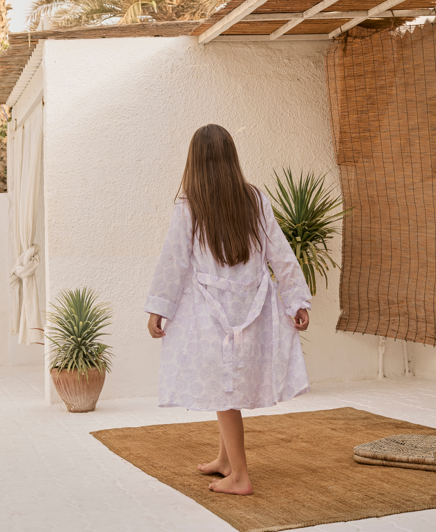Slip Robe Pajama Set - Purple - Kids