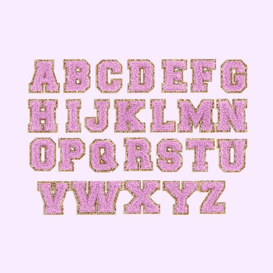 SMALL LILAC LETTER PATCH (Adhesive)