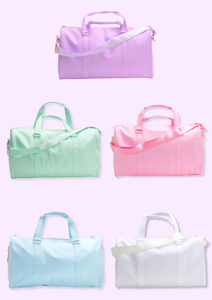 DUFFLE BAG ( 5 COLOR OPTIONS) 3 LETTERS INCLUDED