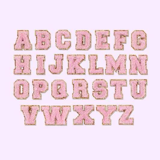 SMALL PINK LETTER PATCH (Adhesive)