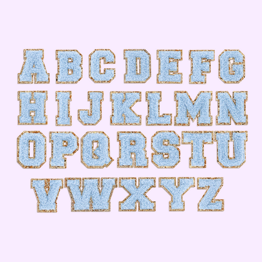 SMALL BLUE LETTER PATCH (Adhesive)